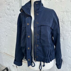 Caslon Navy Blue Lightweight Jacket size SMALL